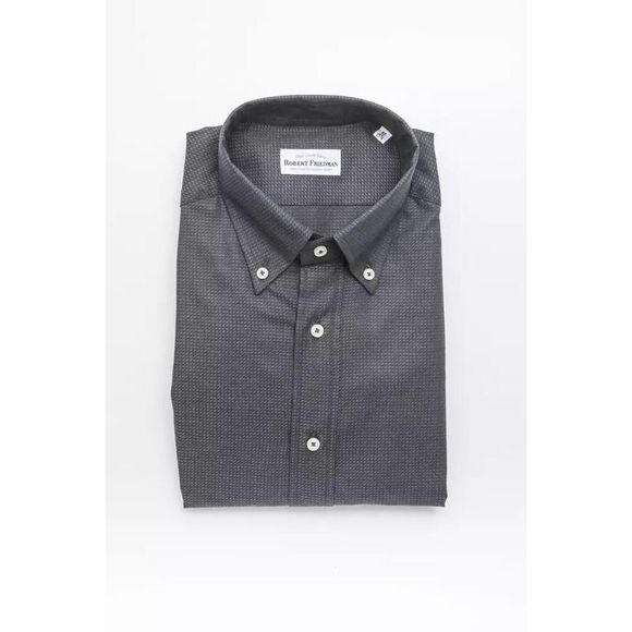 Robert Friedman Burgundy Cotton Men Shirt